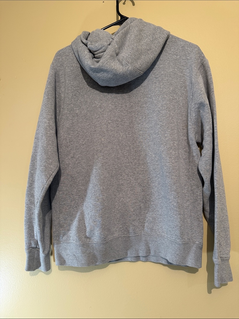 Nike Men’s Gray Pullover Hoodie with White Swoosh - Picture 2 of 2